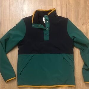 The North Face Teal and Black Jacket with Gold Trim